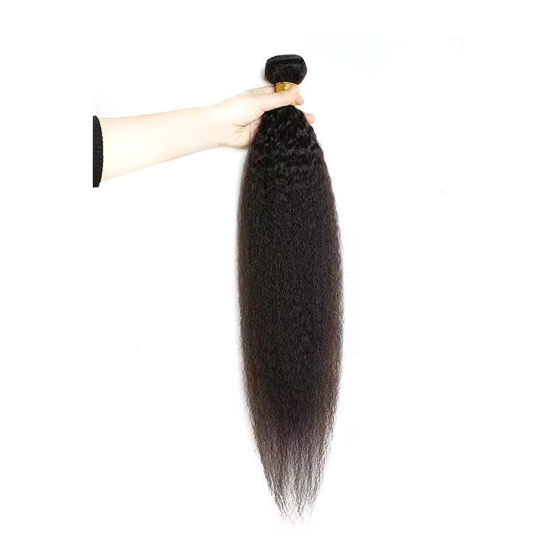 Kinky Straight Hair Bundles Natural Color Raw Hair