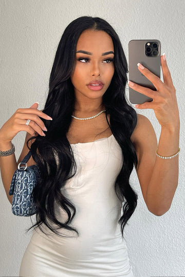 13x4 Full Frontal Lace Wigs Body Wave 250% Density Raw Virgin Long Black Hair