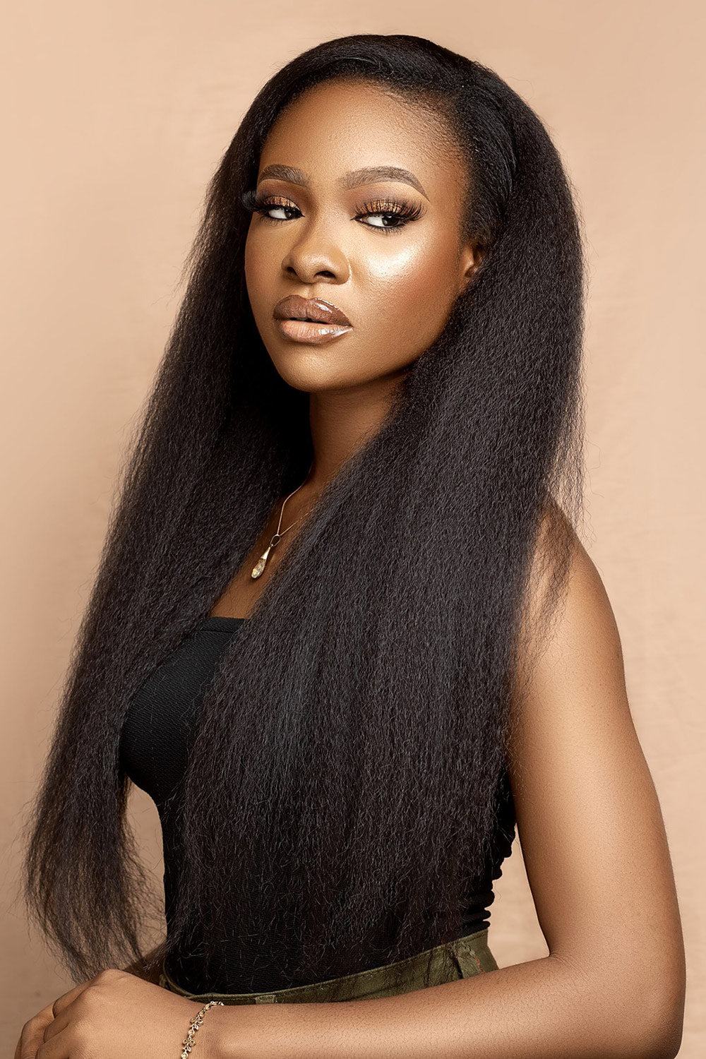 13x4 Full Lace Frontal Wigs Kinky Straight for African American Women Virgin