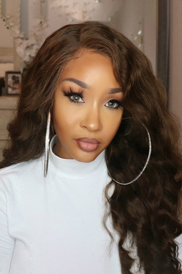 13x6 HD Lace Wig Loose Wave Brown - HD 4#  Virgin