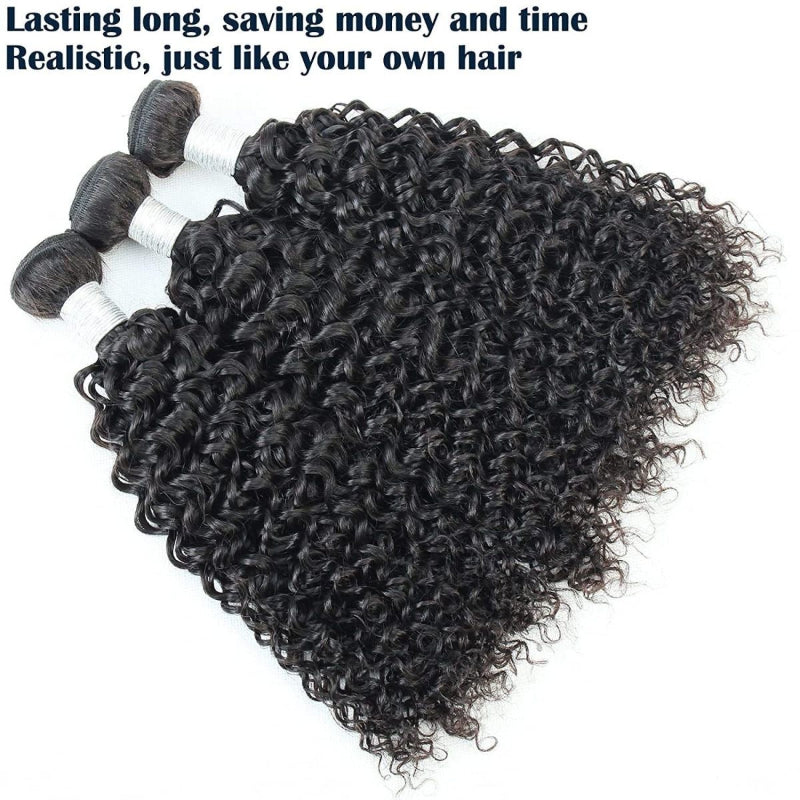 Kinky Curly Hair Bundles Natural Color Raw Hair