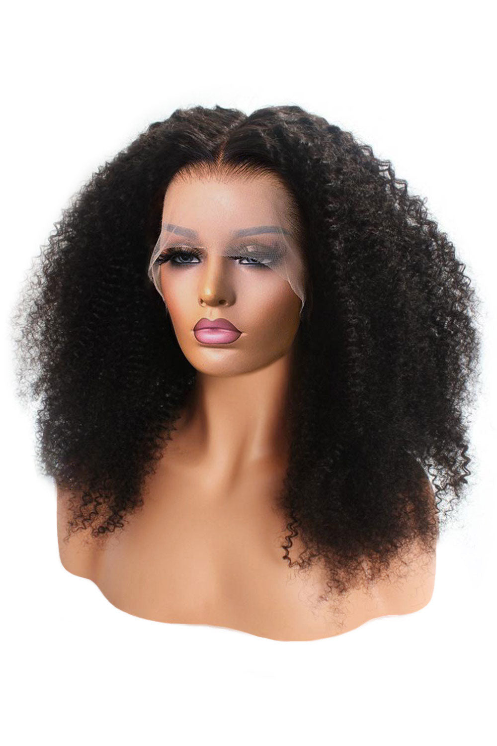 13x6 Glueless Hd Lace Wig Natural Black Kinky Curly-HD Virgin