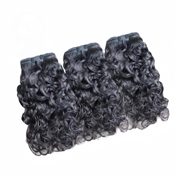 Bouncy Wave Hair Bundles Natural Color Raw Hair