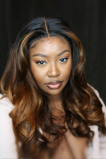 13x6 Glueless Hd Lace Brown Ombre Wig Body Wave-HD Virgin