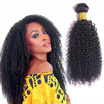 Kinky Curly Hair Bundles Natural Color Raw Hair