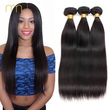 Straight Hair Bundles Natural Color Remy A+