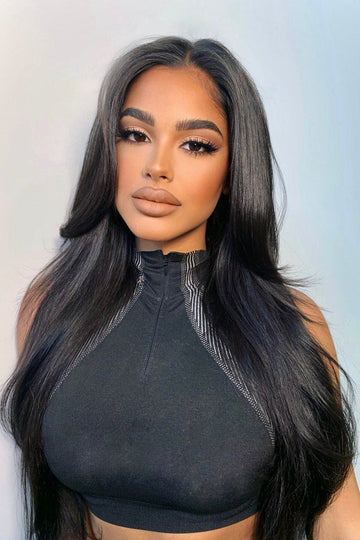 13*6 HD Swiss Lace Frontal Natural Straight Human Hair  Virgin