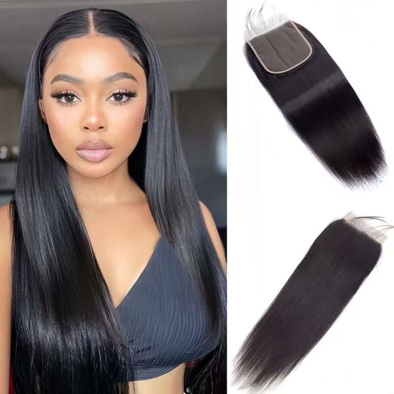 4×4 REMY HAIR REGULAR SWISS LACE CLOSURE ALL TEXTURES