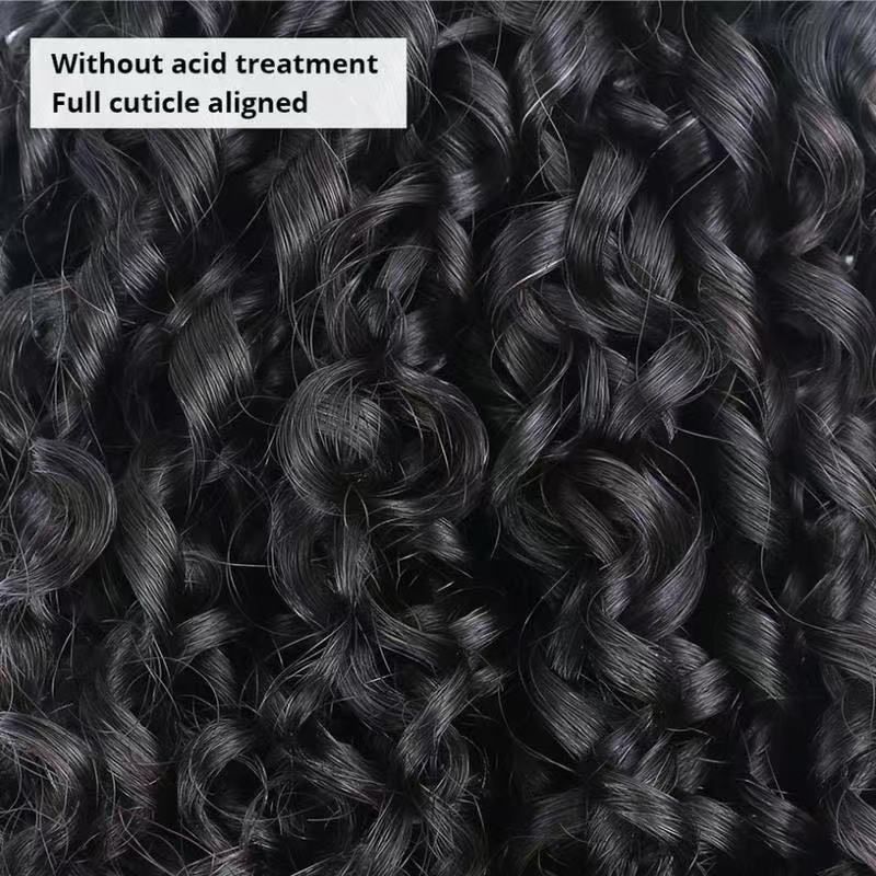 Bouncy Curly Hair Bundles Natural Color Raw Hair