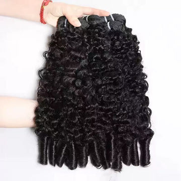 Burmese Curly Hair Bundles Natural Color Raw Hair