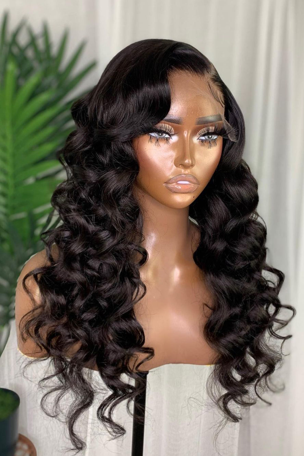 13x6 Glueless Hd Lace Loose Wave Wig Natural Color Virgin