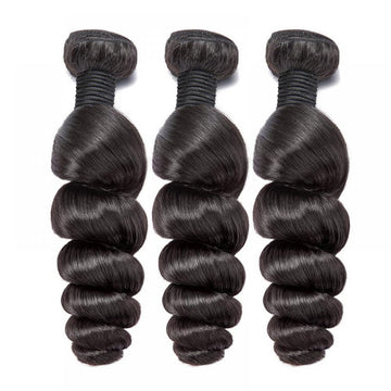Loose Wave Hair Bundles Natural Color Remy A+